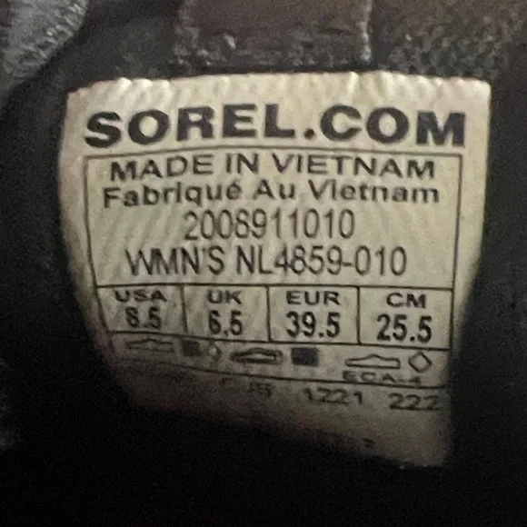 🎉Good Condition SOREL Black and Orange Women's high top sneakers size 8.5 - Picture 9 of 9